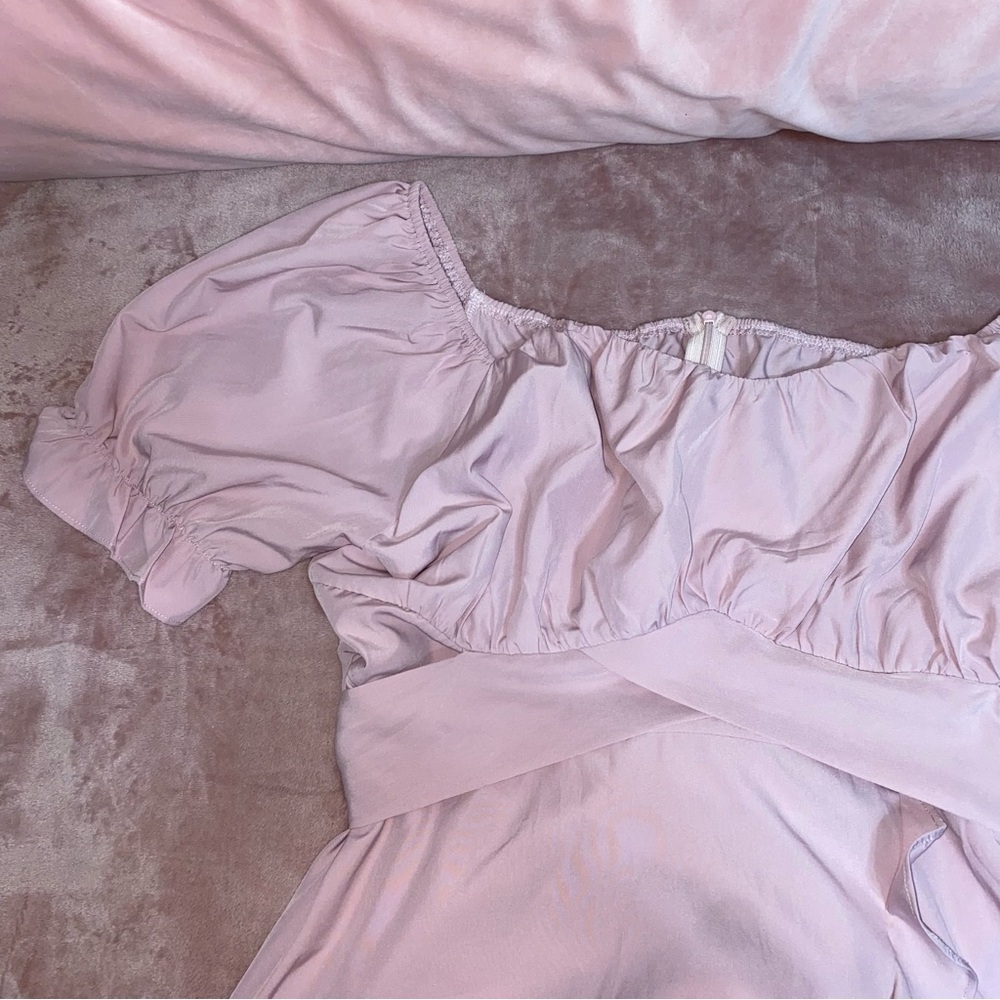 Pink High Low Ruffle Dress - Picture 4 of 4